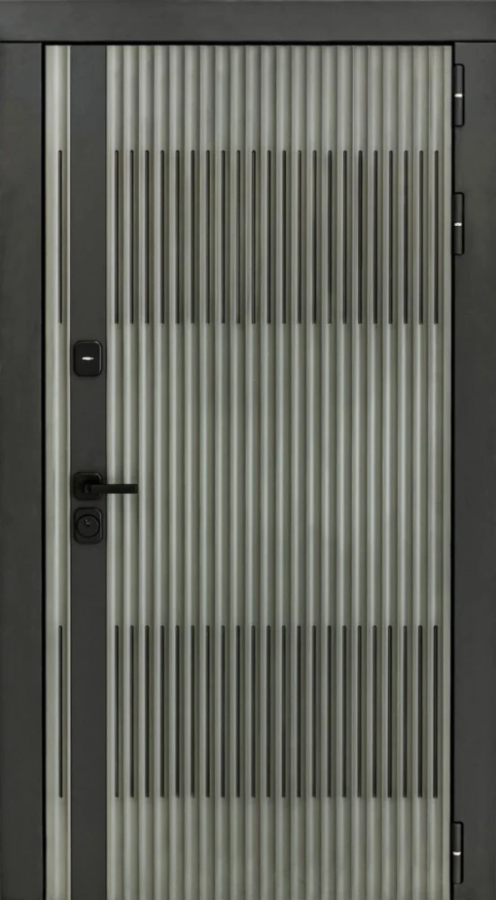 Входная дверь ДвериПРО Elfy СБ-1 (ст. белое, 16мм, капучино) DPRO200586 внешняя сторона