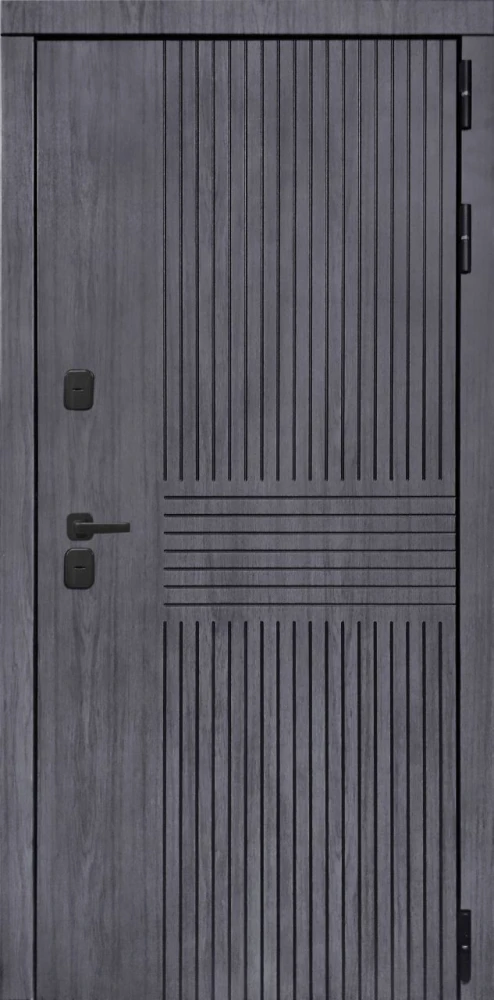 Входная дверь ДвериПРО Берген ФЛ-256 (10мм, бетон пепельный) DPRO200171 внешняя сторона