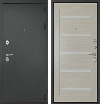 Дверь Рубикон Царга Серебро Лиственница беленая